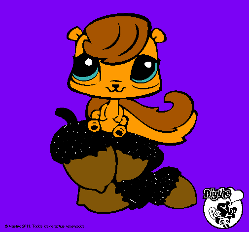 Dibujo Ardilla Littlest Pet Shop pintado por NatyXD