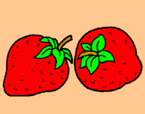 Dibujo fresas pintado por frutitaxkmil