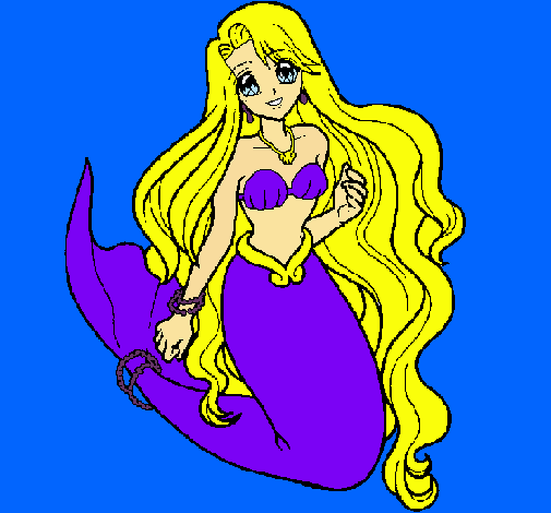 Dibujo Sirenita pintado por beker