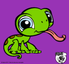 Dibujo Lagarto Littlest Pet Shop pintado por -Belen-