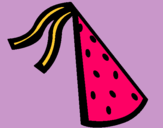 Dibujo Sombrero de cumpleaños pintado por ivette-pop