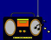 Dibujo Radio cassette 2 pintado por brayo