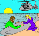 Dibujo Rescate ballena pintado por Hechiceras