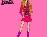 Dibujo Barbie juvenil pintado por chins