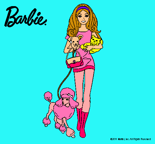 Barbie con sus mascotas