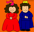 Dibujo Princesa y rey pintado por stephanie