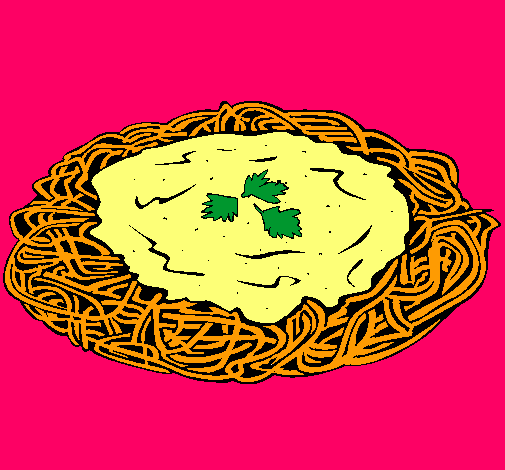 Espaguetis con queso