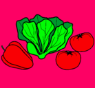 Dibujo Verduras pintado por beker