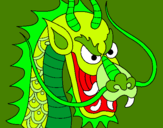Dibujo Cabeza de dragón pintado por diego0