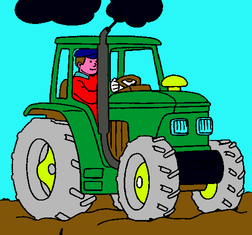 Tractor en funcionamiento