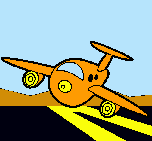 Avión aterrizando