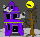 Dibujo Casa fantansma pintado por linsi