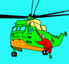 Dibujo Helicóptero al rescate pintado por cfvfds