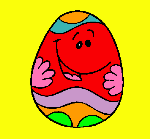 Dibujo Huevo de pascua feliz pintado por LuciaLG