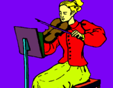 Dibujo Dama violinista pintado por CataRothen
