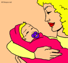 Dibujo Madre con su bebe II pintado por kaki12