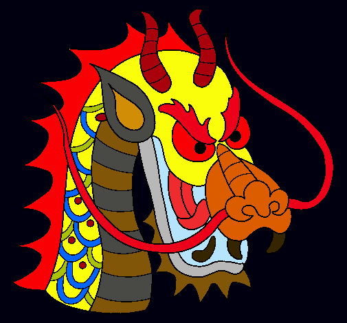 Dibujo Cabeza de dragón pintado por alfredoz