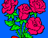 Dibujo Ramo de rosas pintado por seba_l