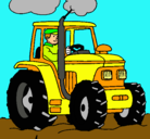 Dibujo Tractor en funcionamiento pintado por kdhydfhu