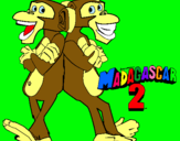 Dibujo Madagascar 2 Manson y Phil 2 pintado por elpibitho