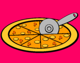 Dibujo Pizza pintado por beker