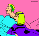 Dibujo César y Cleopatra pintado por fgijo