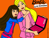 Dibujo El nuevo portátil de Barbie pintado por Sandritha