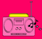 Dibujo Radio cassette 2 pintado por nataliagacia