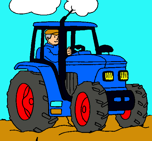 Tractor en funcionamiento