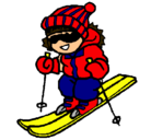 Dibujo Niño esquiando pintado por manusanmi
