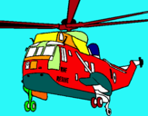 Dibujo Helicóptero al rescate pintado por JANDRO