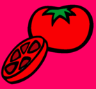 Dibujo Tomate pintado por beker