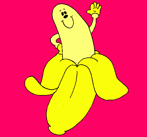 Dibujo Banana pintado por beker