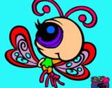 Dibujo Mariposa Littlest Pet Shop 2 pintado por loro