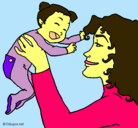 Dibujo Madre con su bebe pintado por LIZANDREIA