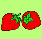 Dibujo fresas pintado por karyme100