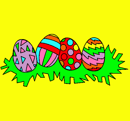 Dibujo Huevos de pascua III pintado por poseso