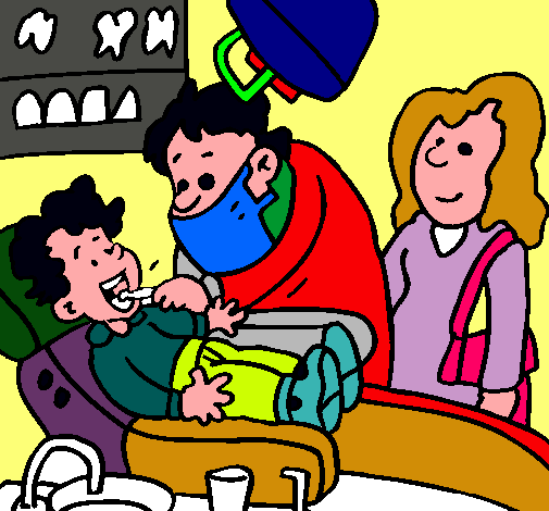 Niño en el dentista