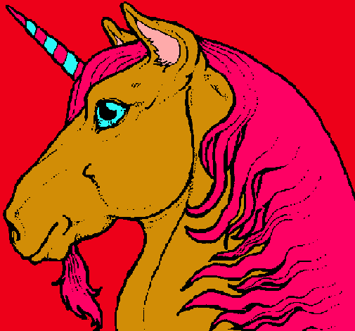 Dibujo Cabeza de unicornio pintado por alfredoz