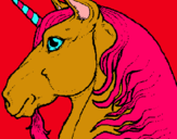 Dibujo Cabeza de unicornio pintado por alfredoz