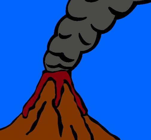 Dibujo Volcán pintado por danielin08