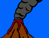 Dibujo Volcán pintado por danielin08