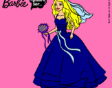 Dibujo Barbie vestida de novia pintado por 9852