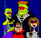 Dibujo Familia de monstruos pintado por monster5
