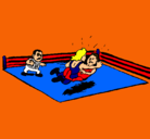 Dibujo Lucha en el ring pintado por BOMBUBE
