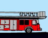 Dibujo Camión de bomberos con escalera pintado por manuel145
