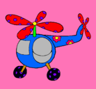 Dibujo Helicóptero adornado pintado por massiel