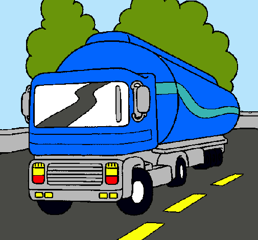Dibujo Camión cisterna pintado por manuel145