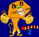 Dibujo Madagascar 2 Alex pintado por katy22