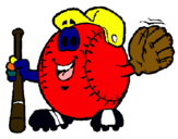 Dibujo Bola de béisbol pintado por baseball
